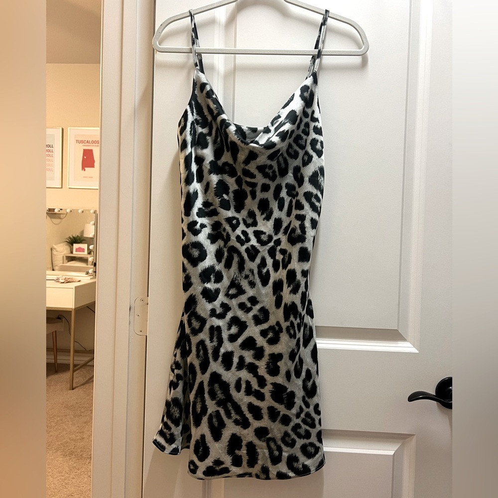 Blue Cheetah Print Dress
